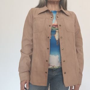 NWOT Point Zero suede-like fabric casual shirt